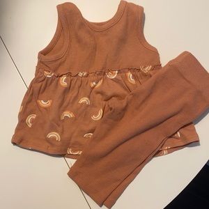 2 piece rainbow tank top and leggings, size 0-3 months from Greyson mini